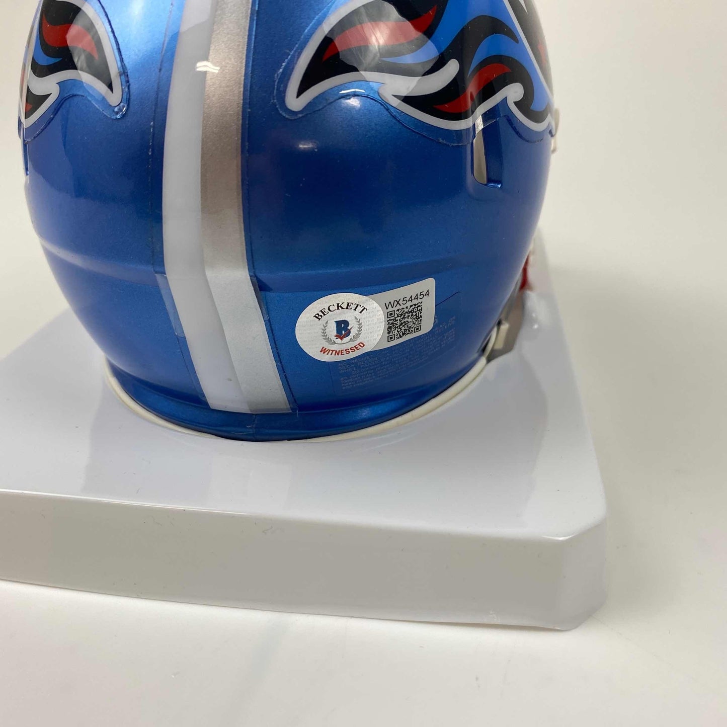 Autographed/Signed Treylon Burks Tennessee Titans Flash Mini Football Helmet Beckett BAS COA
