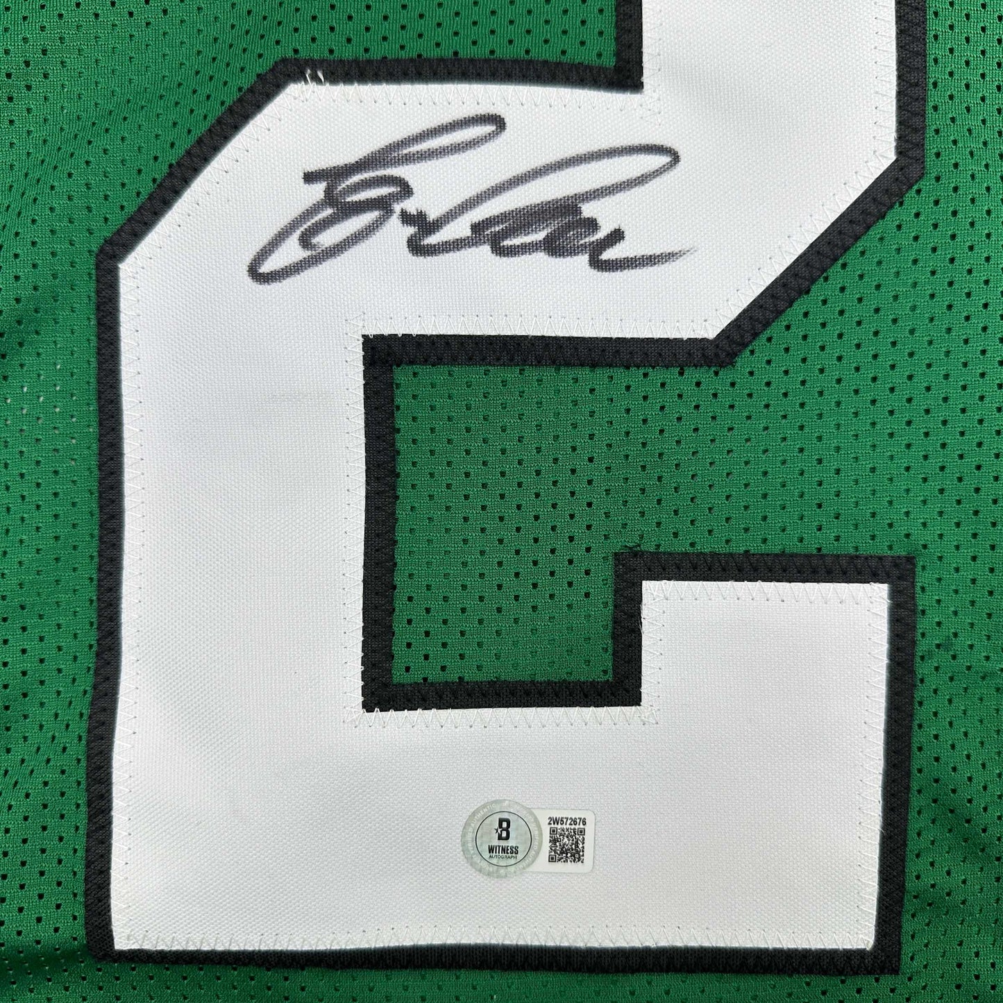 Autographed/Signed Eric Allen Philadelphia Kelly Green Football Jersey Beckett BAS COA