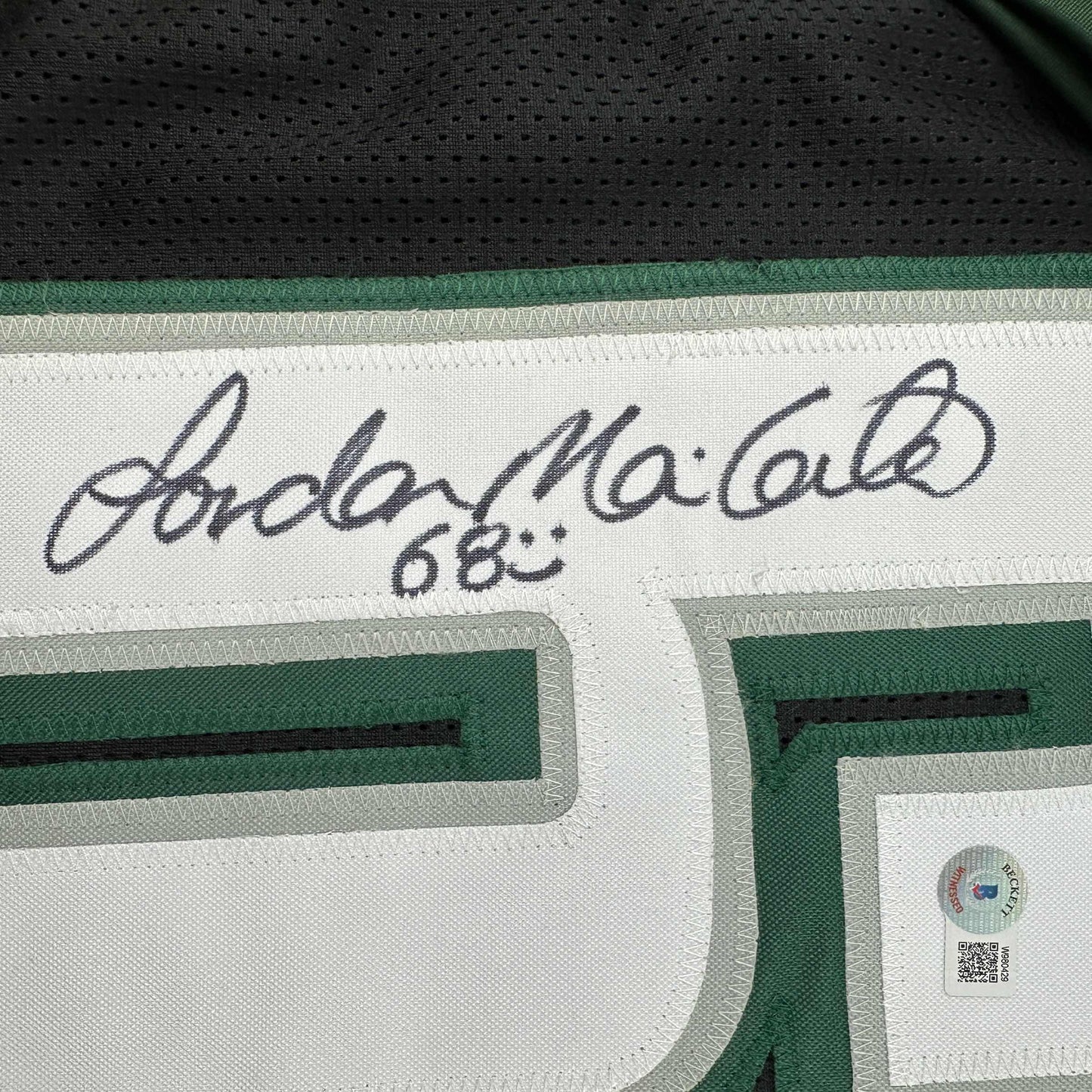 Autographed/Signed Jordan Mailata Philadelphia Black Football Jersey Beckett BAS COA