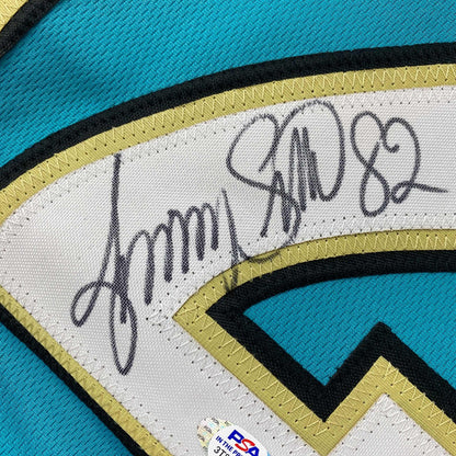 Autographed/Signed Jimmy Smith Jacksonville Teal Football Jersey PSA/DNA COA
