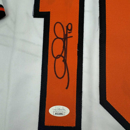 Autographed/Signed Adam Jones Baltimore White Baseball Jersey JSA COA