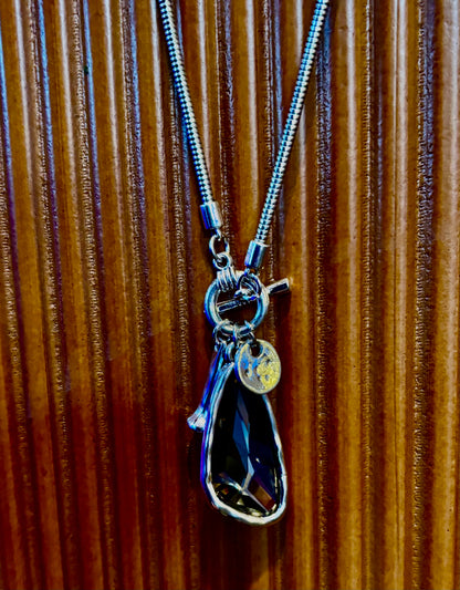 Mermaid's Treasure Crystal Pendant Necklace