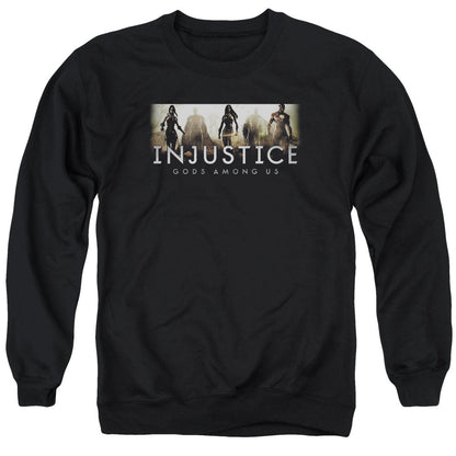 Injustice Gods Among Us Logo Mens Crewneck Sweatshirt Black