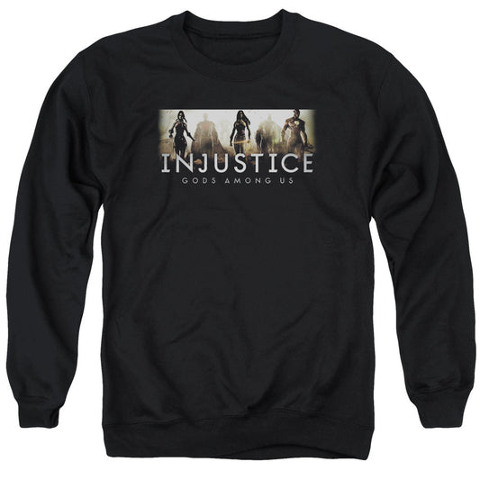 Injustice Gods Among Us Logo Mens Crewneck Sweatshirt Black
