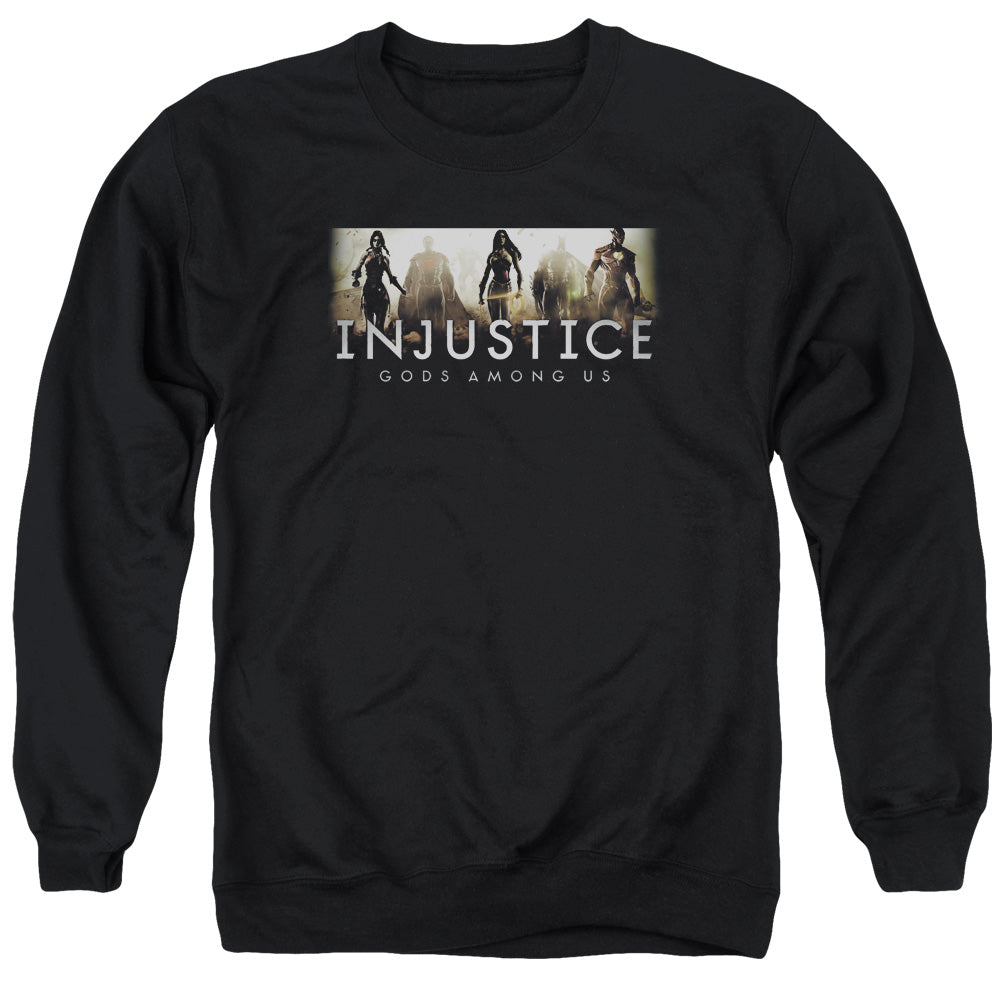 Injustice Gods Among Us Logo Mens Crewneck Sweatshirt Black