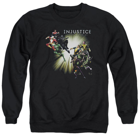 Injustice Gods Among Us Good Vs Evil Mens Crewneck Sweatshirt Black