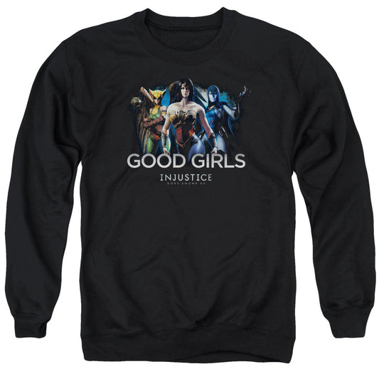 Injustice Gods Among Us Good Girls Mens Crewneck Sweatshirt Black