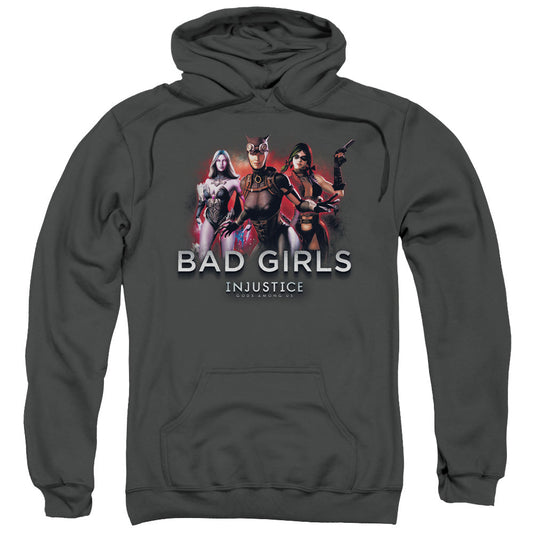 Injustice Gods Among Us Bad Girls Mens Hoodie Charcoal