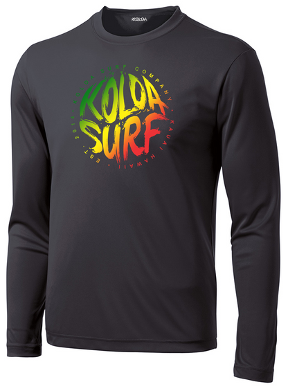 Koloa Tie-Dye Brush Moisture Wicking Long Sleeve T-Shirt