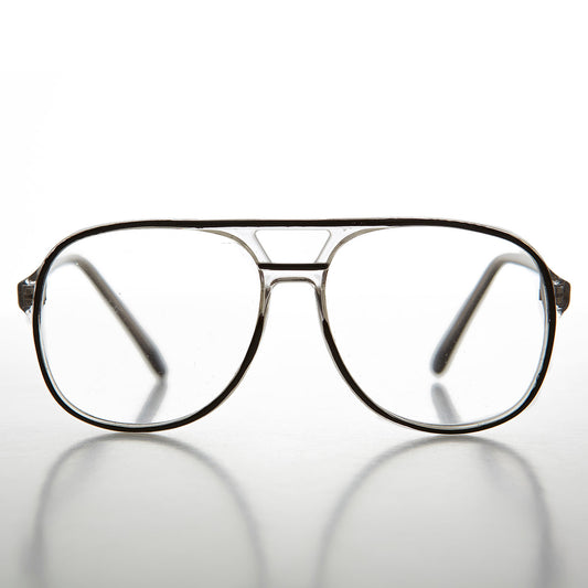Pretend Aviator Clear Lens Vintage Glasses - Urkel