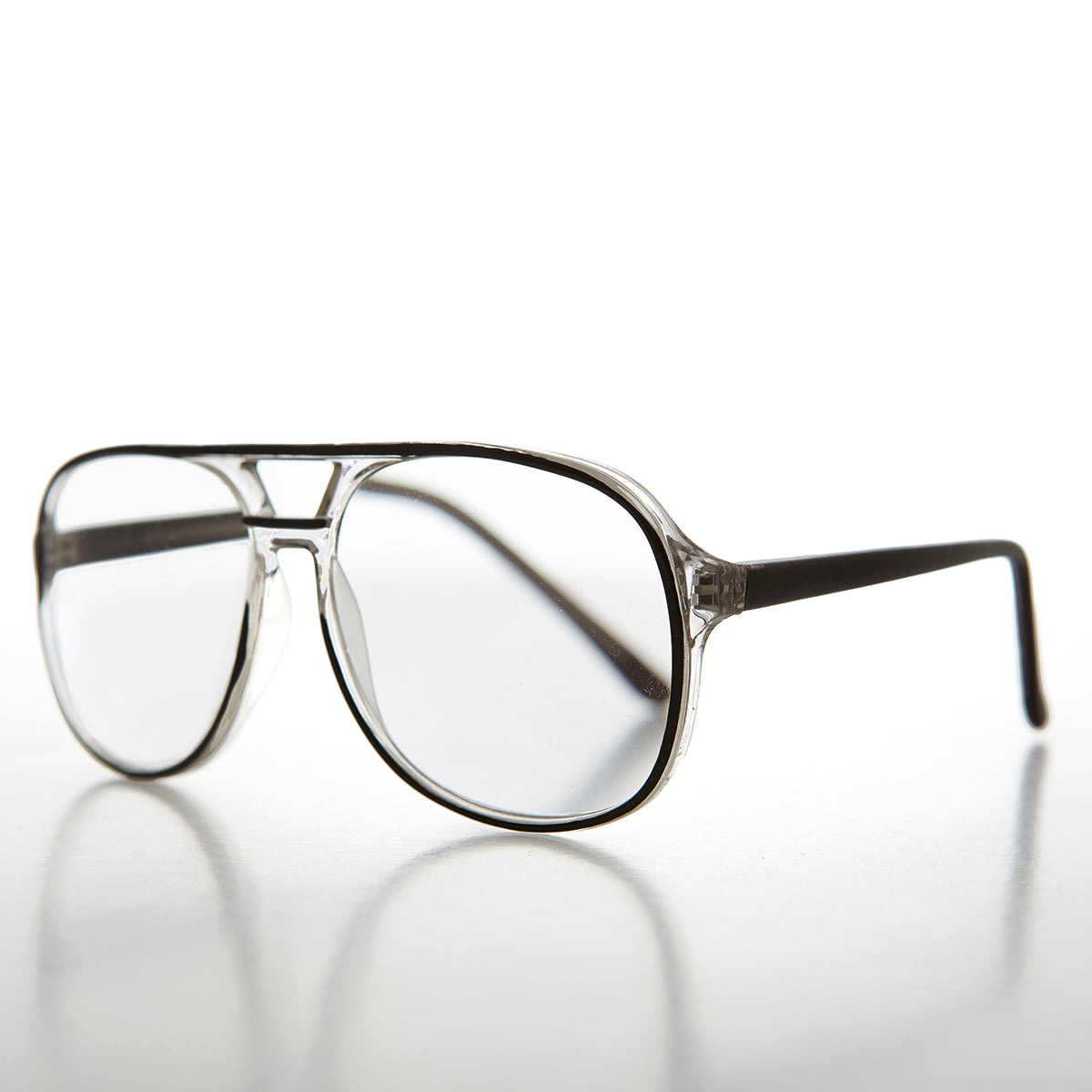 Pretend Aviator Clear Lens Vintage Glasses - Urkel