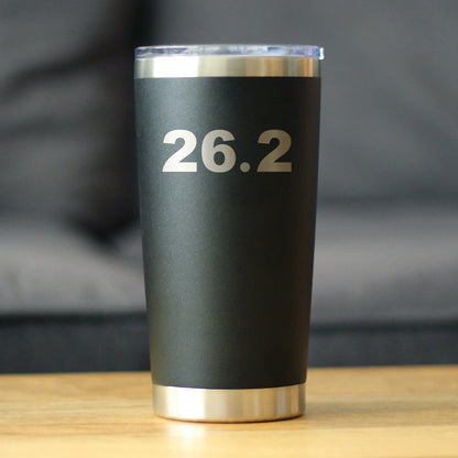 26.2 Marathon - Insulated Coffee Tumbler Cup with Sliding Lid - Stainless Steel Insulated Mug - Gifts for Marathon Runners Men & Women