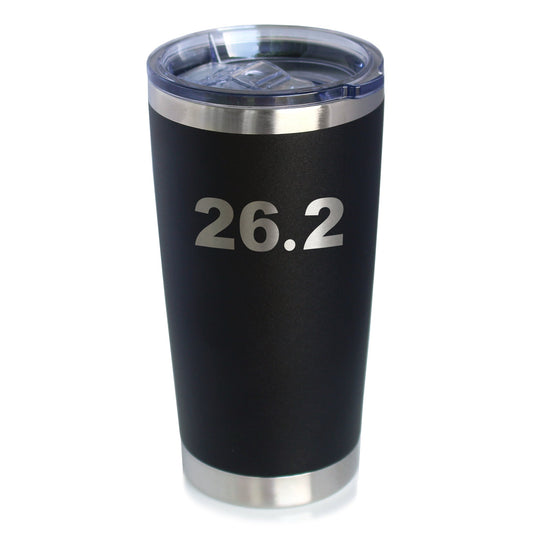 26.2 Marathon - Insulated Coffee Tumbler Cup with Sliding Lid - Stainless Steel Insulated Mug - Gifts for Marathon Runners Men & Women