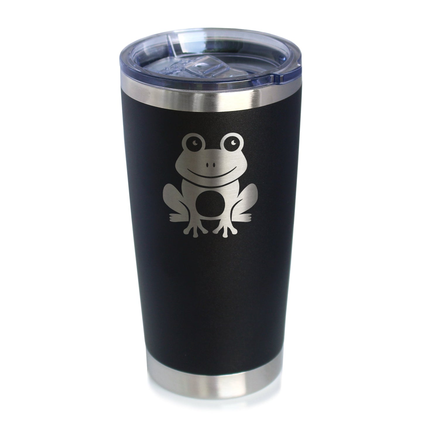 Happy Frog - Insulated Coffee Tumbler Cup with Sliding Lid - Stainless Steel Travel Mug - Unique Frog Gifts for Women and Men