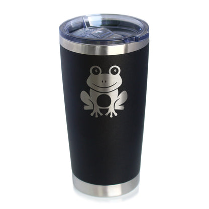 Happy Frog - Insulated Coffee Tumbler Cup with Sliding Lid - Stainless Steel Travel Mug - Unique Frog Gifts for Women and Men