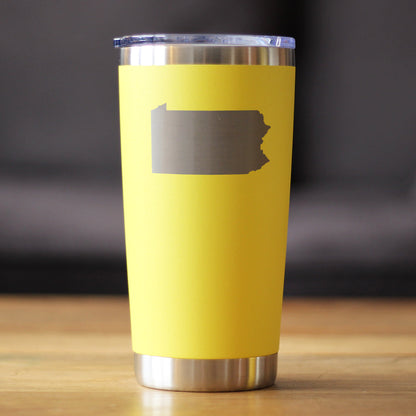 Pennsylvania Sate Outline - 20 oz Coffee Tumbler