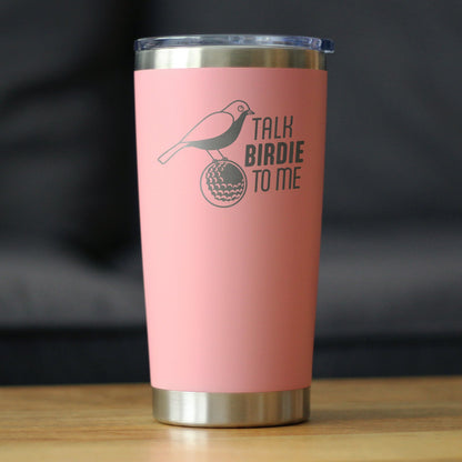 Funny Golf Gifts Insulated Coffee Tumbler with Sliding Lid Talk Birdie to Me 20oz Stainless Steel Tumbler