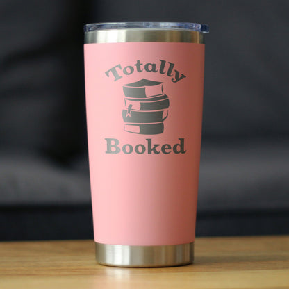 Totally Booked - Insulated Coffee Tumbler Cup with Sliding Lid - Stainless Steel Travel Mug - Unique Reading Gifts for Women and Men Readers