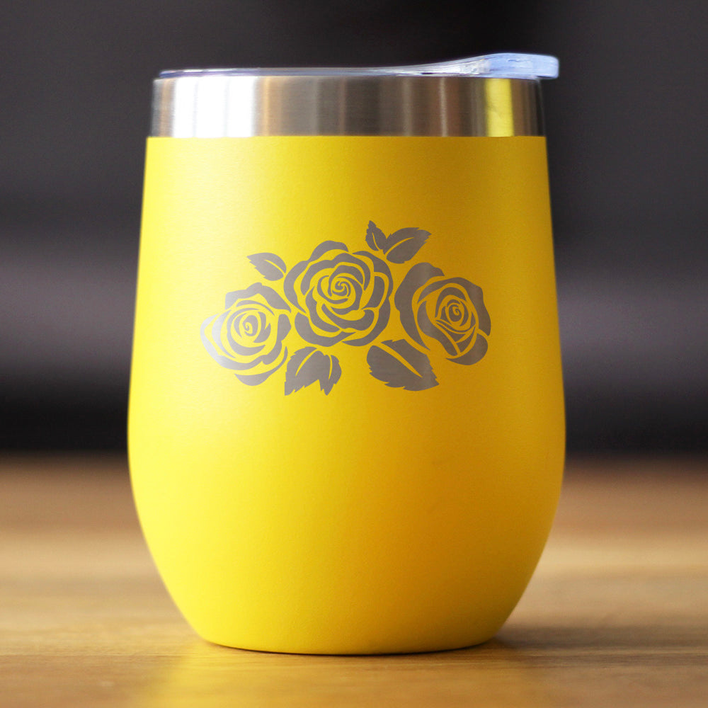 Roses - Wine Tumbler