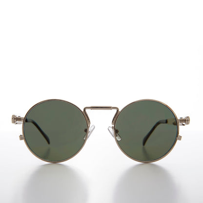 Round Silver Goth Steampunk Sunglass - Ivan 1