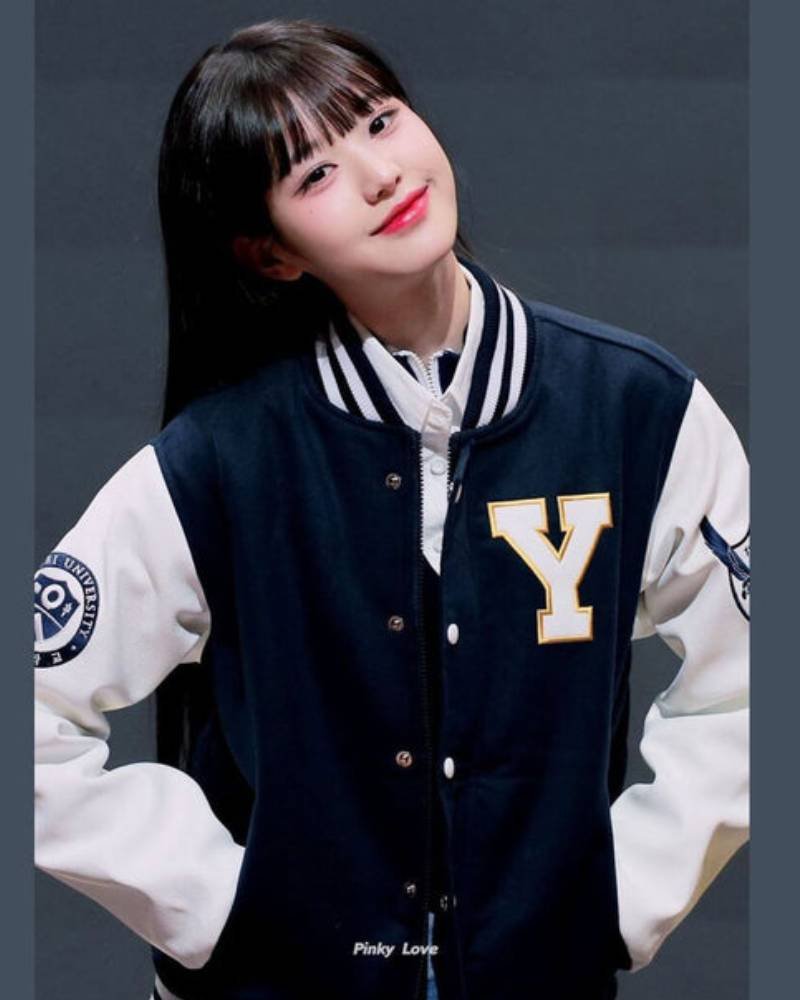 IVE Wonyoung Yonsei University Varsity Jacket
