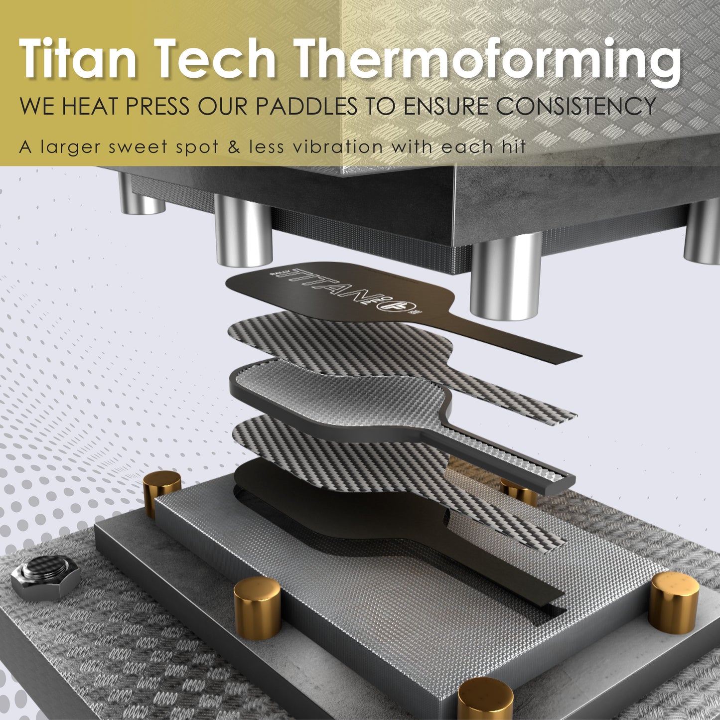 Titan Power 14MM | Thermoformed Unibody Construction | Foam Injected Walls | T700 Titan Carbon Friction Surface | White