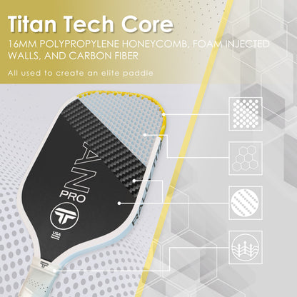 Titan Pro 16MM | Thermoformed Unibody Construction | Foam Injected Walls | T700 Titan Carbon Friction Surface | White with Black Accents