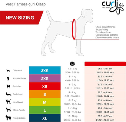 Curli Air Mesh Clasp Black Vest Harness