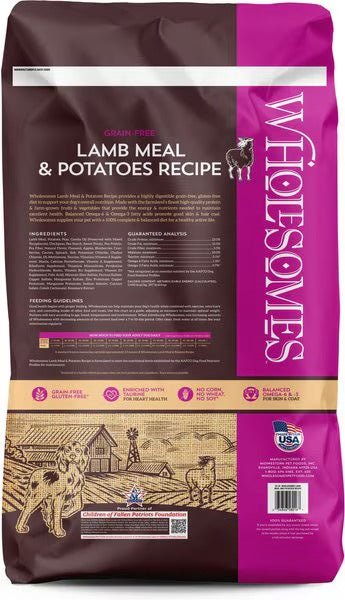 Wholesomes Grain Free Lamb Meal & Potatoes Dry Dog Food (35lb)