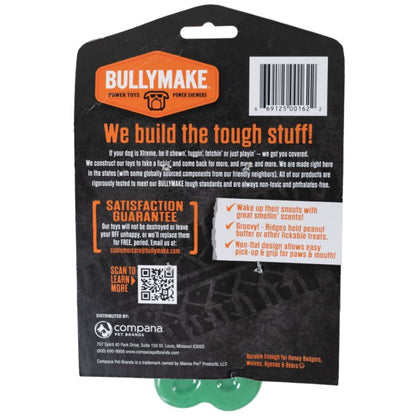 BullyMake Toss N' Treat T-Bone Dog Chew Toy, Mint Flavored