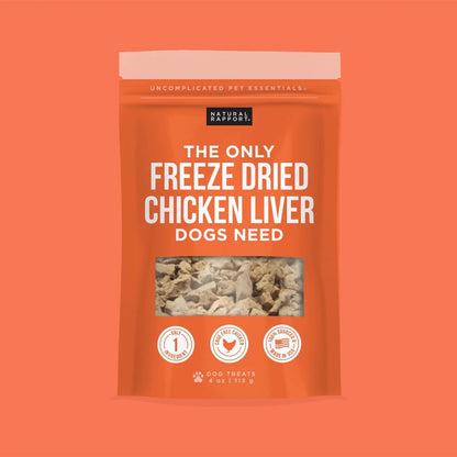 Natural Rapport The Only Freeze Dried Chicken Liver Dogs Need (4oz)