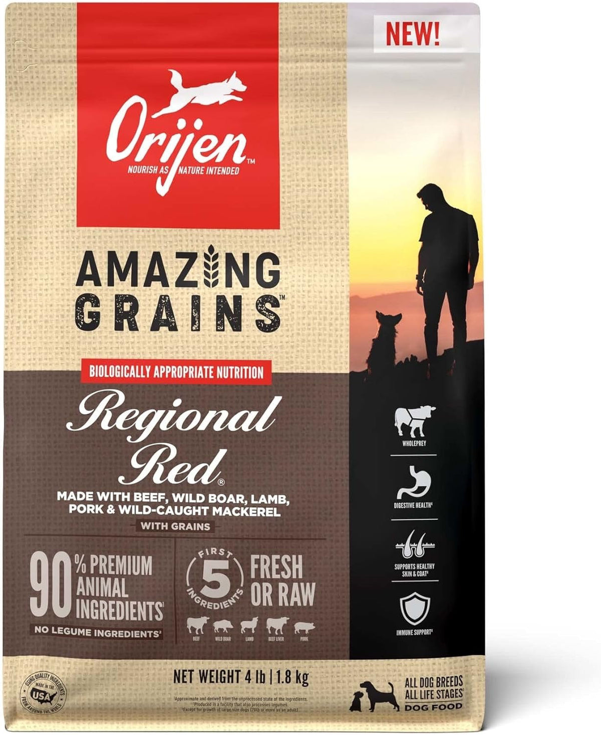 Orijen Amazing Grains Regional Red Dry Dog Food