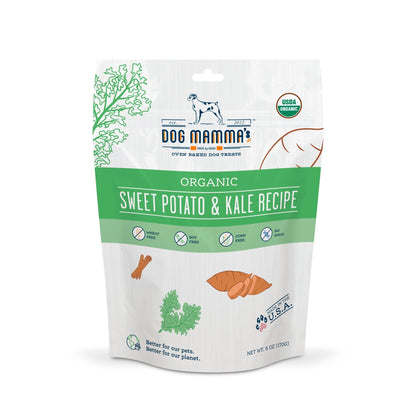 Dog Mamma's Organic Sweet Potato & Kale Oven Baked Dog Treats (6oz)