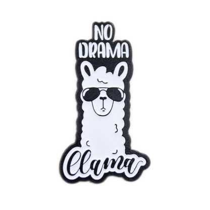 No Drama Llama Pin - No Stress Motivational Llama Enamel Pin