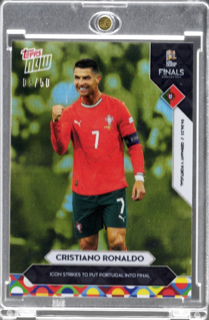 2025 Topps Now Cristiano Ronaldo #1 Gold Foil /50 Soccer Card