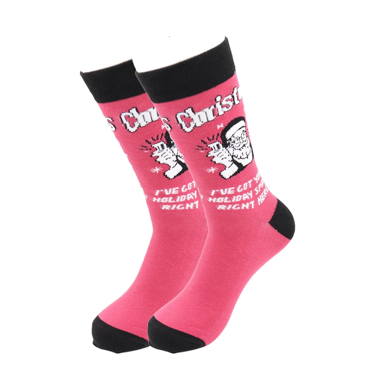 Santa Claus Holiday Socks - Comfy Cotton for Men & Women