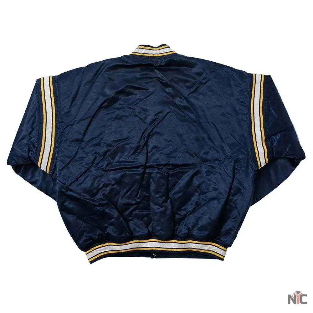 Indiana Pacers Navy Varsity Satin Jacket