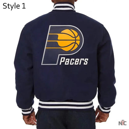 Indiana Pacers Varsity Navy Wool Jacket