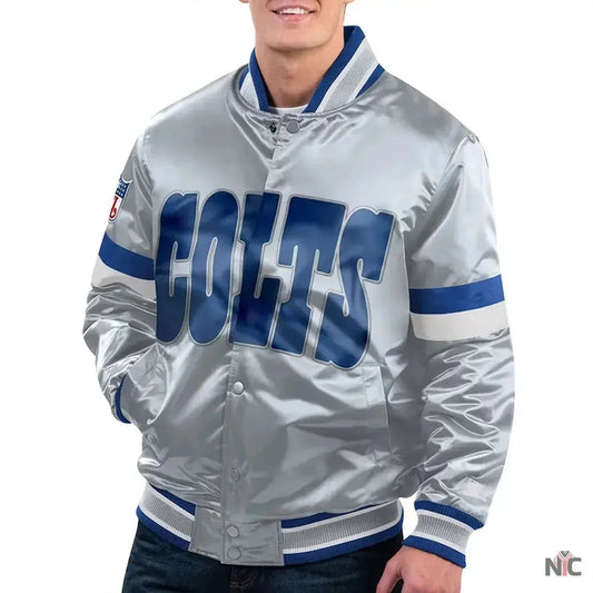 Indianapolis Colts Gridiron Classics Home Game Satin Jacket
