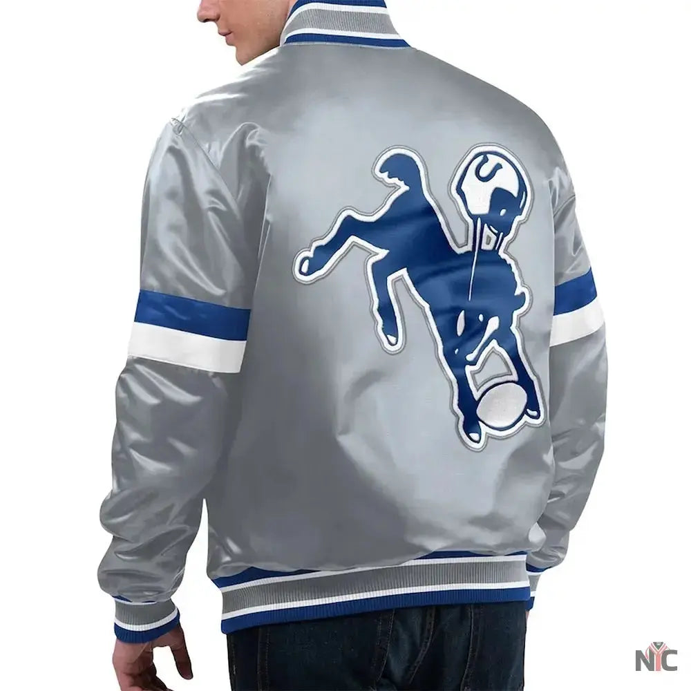 Indianapolis Colts Gridiron Classics Home Game Satin Jacket