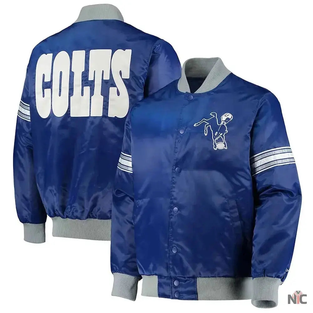 Indianapolis Colts Historic Logo Royal Satin Jacket