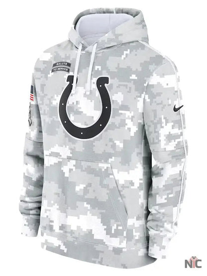 Indianapolis Colts Salute To Service Camo 2024 Hoodie