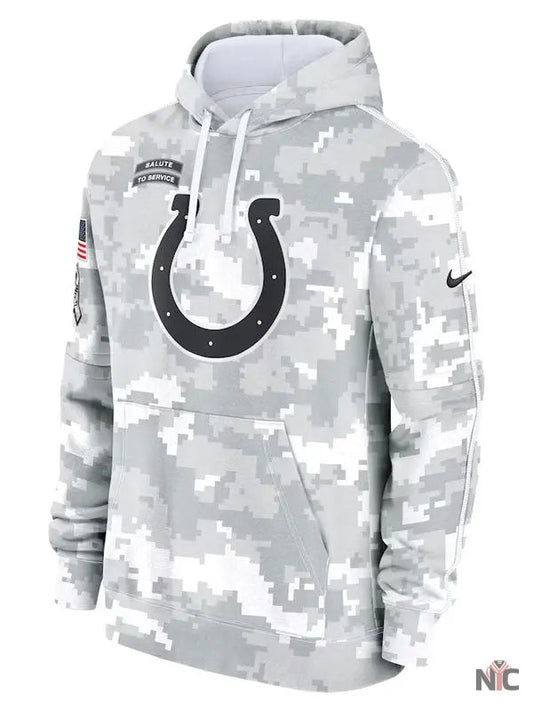 Indianapolis Colts Salute To Service Camo 2024 Hoodie
