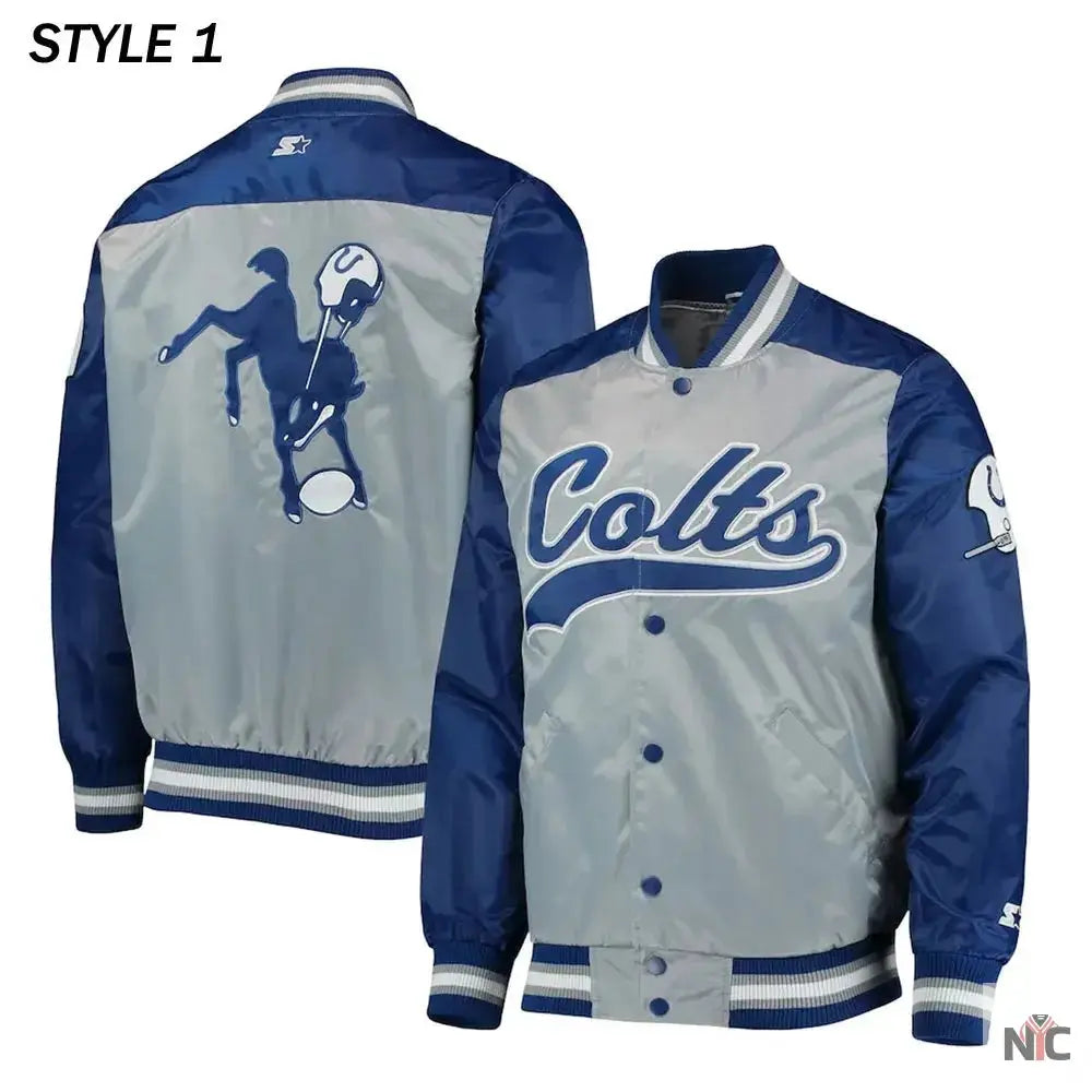 Indianapolis Colts The Tradition II Team Satin Jacket