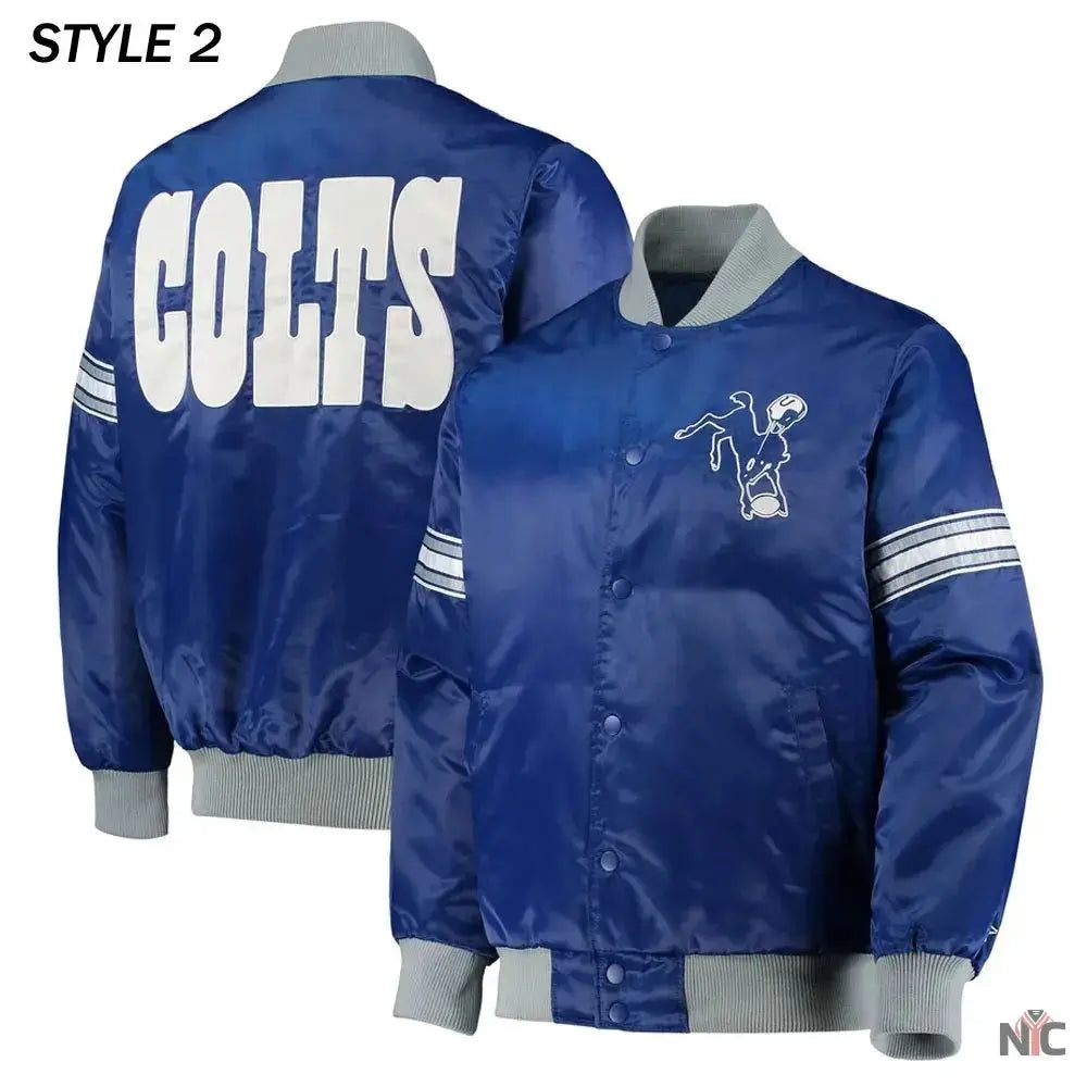 Indianapolis Colts The Tradition II Team Satin Jacket