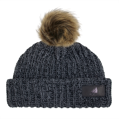 Infant Acrylic Ribbed Cuff with Pom Hat