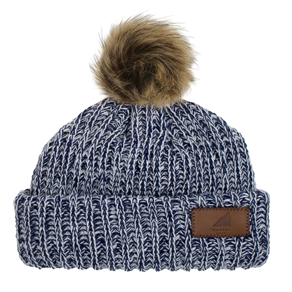 Infant Acrylic Ribbed Cuff with Pom Hat