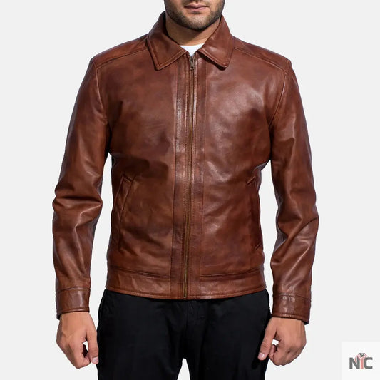 Inferno Brown Leather Jacket