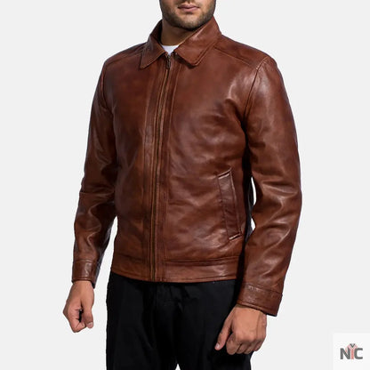 Inferno Brown Leather Jacket