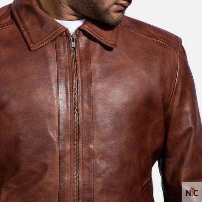 Inferno Brown Leather Jacket